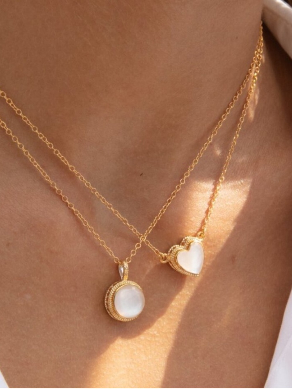 Anna Beck “S” Engraved Rose Quartz Heart Necklace